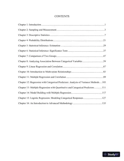 Solution Manual for Statistical Methods for the Social Sciences, 5th Edition - Page 3 preview image