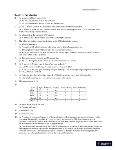 Solution Manual for Statistical Methods for the Social Sciences, 5th Edition - Page 4 preview image