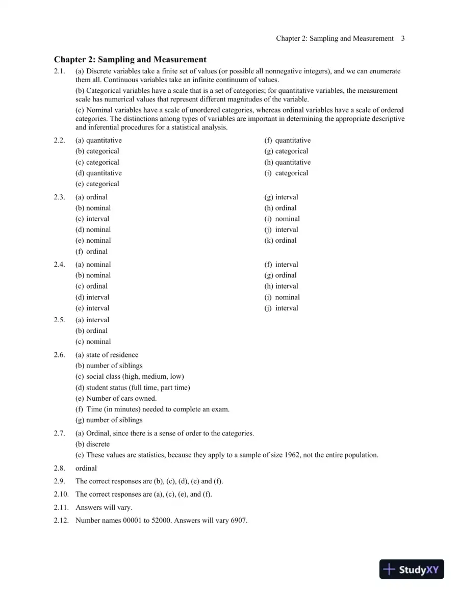 Solution Manual for Statistical Methods for the Social Sciences, 5th Edition, page 6