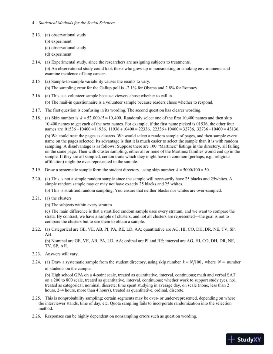 Solution Manual for Statistical Methods for the Social Sciences, 5th Edition, page 7