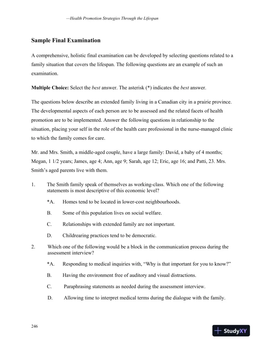 Health Promotion Strategies Through The Lifespan, Second Canadian Edition Test Bank, page 4
