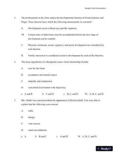 Health Promotion Strategies Through The Lifespan, Second Canadian Edition Test Bank - Page 5 preview image