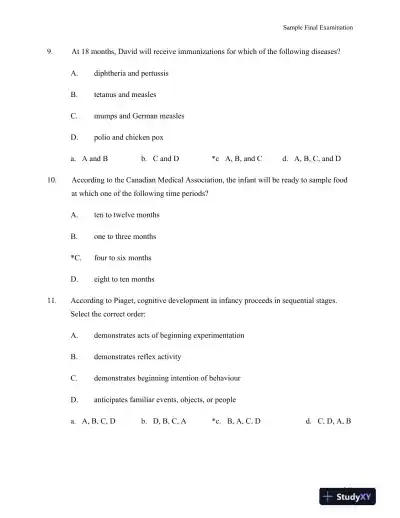 Health Promotion Strategies Through The Lifespan, Second Canadian Edition Test Bank - Page 7 preview image