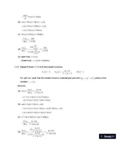 Solution Manual for Digital Control System Analysis Design, 4th Edition - Page 5 preview image