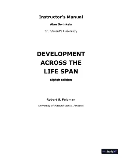 Class Notes for Development Across the Life Span, 8th Edition - Page 1 preview image
