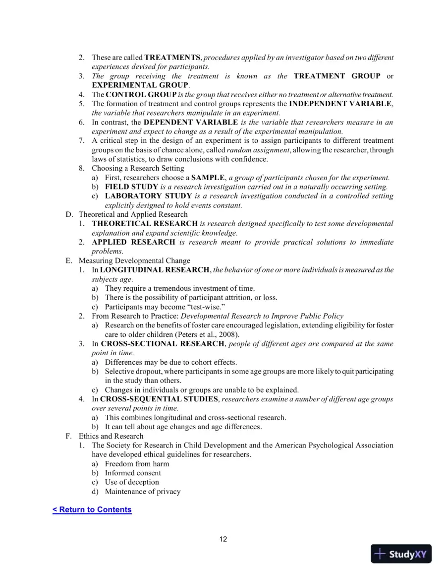 Class Notes for Development Across the Life Span, 8th Edition, page 14