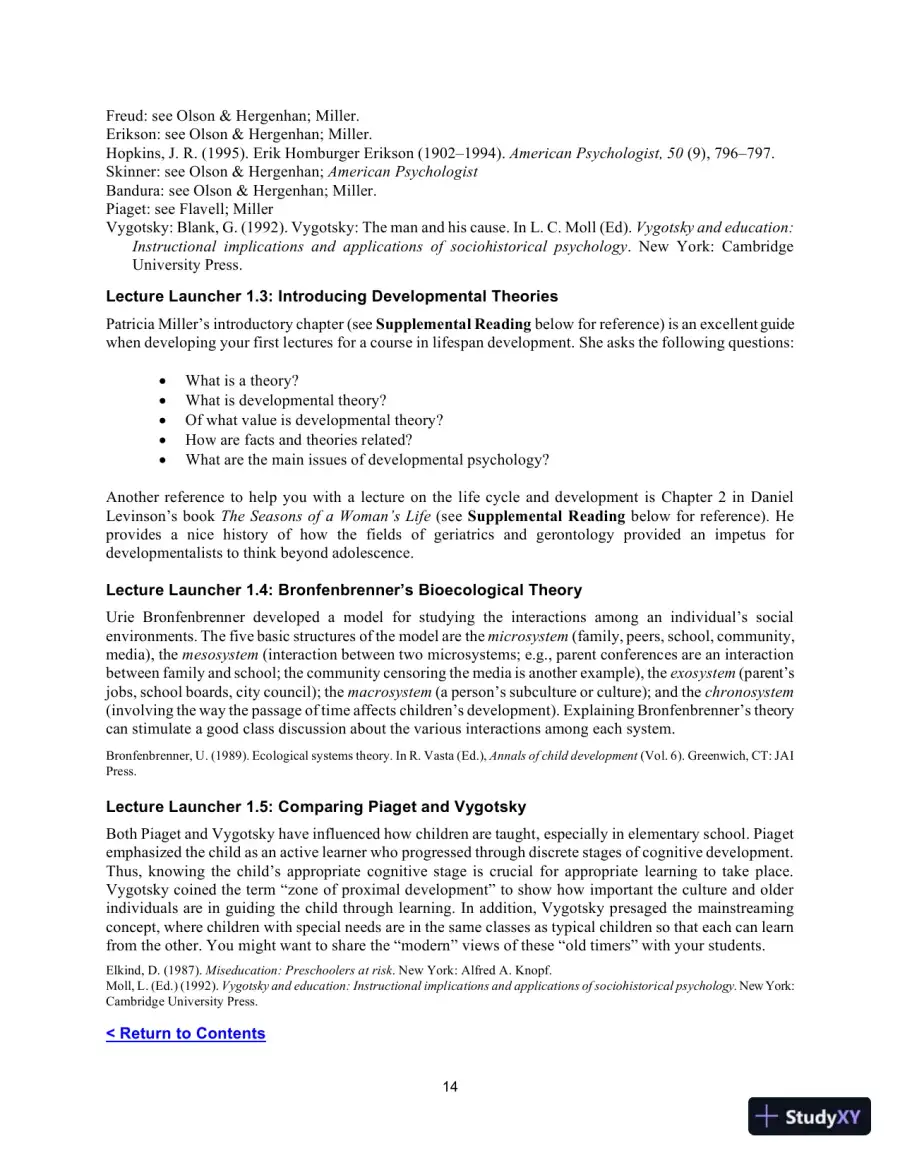 Class Notes for Development Across the Life Span, 8th Edition, page 16