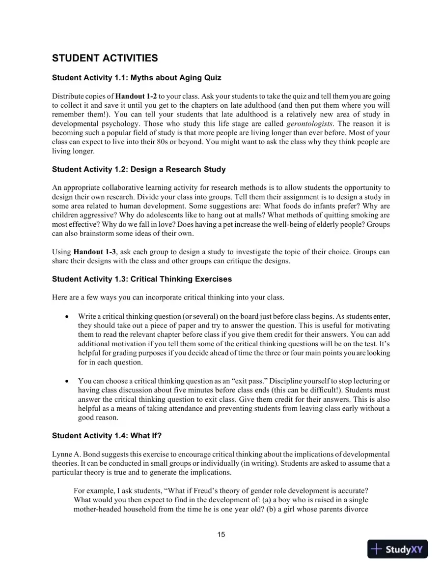 Class Notes for Development Across the Life Span, 8th Edition, page 17