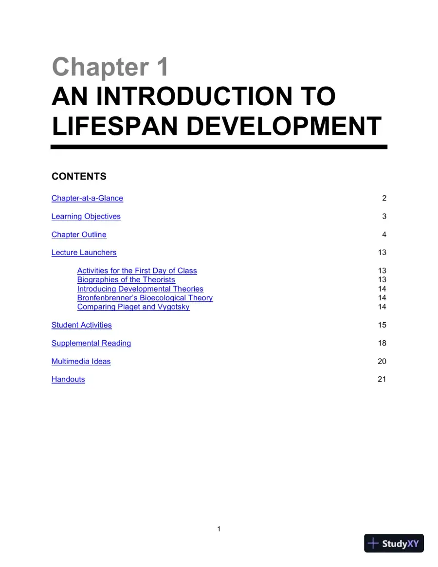 Class Notes for Development Across the Life Span, 8th Edition, page 3
