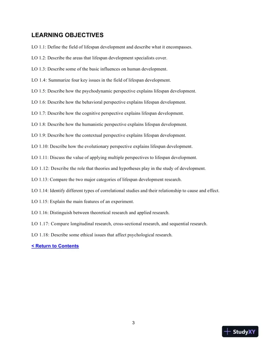Class Notes for Development Across the Life Span, 8th Edition, page 5