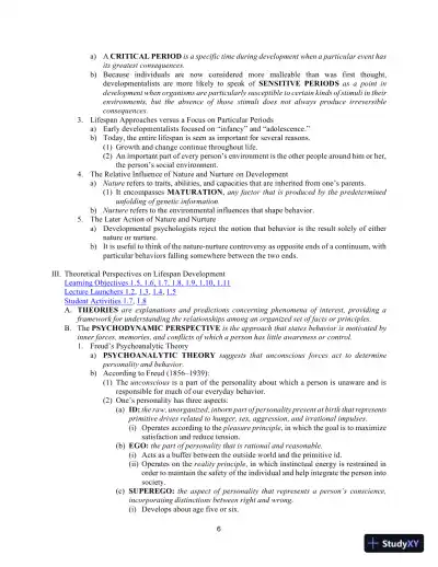 Class Notes for Development Across the Life Span, 8th Edition - Page 8 preview image