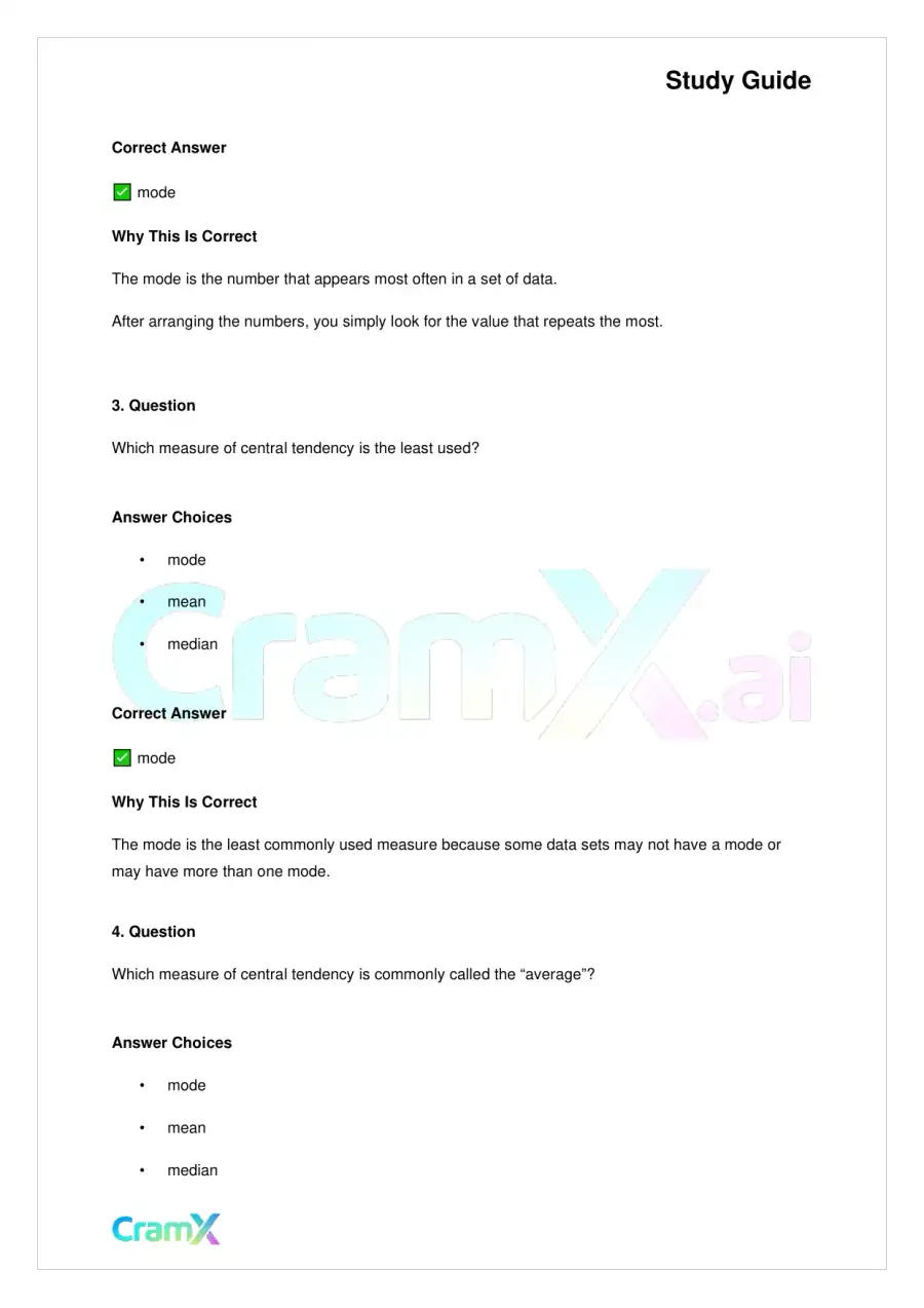 Basic Math and Pre-Algebra - Probabilities and Statistics, page 2