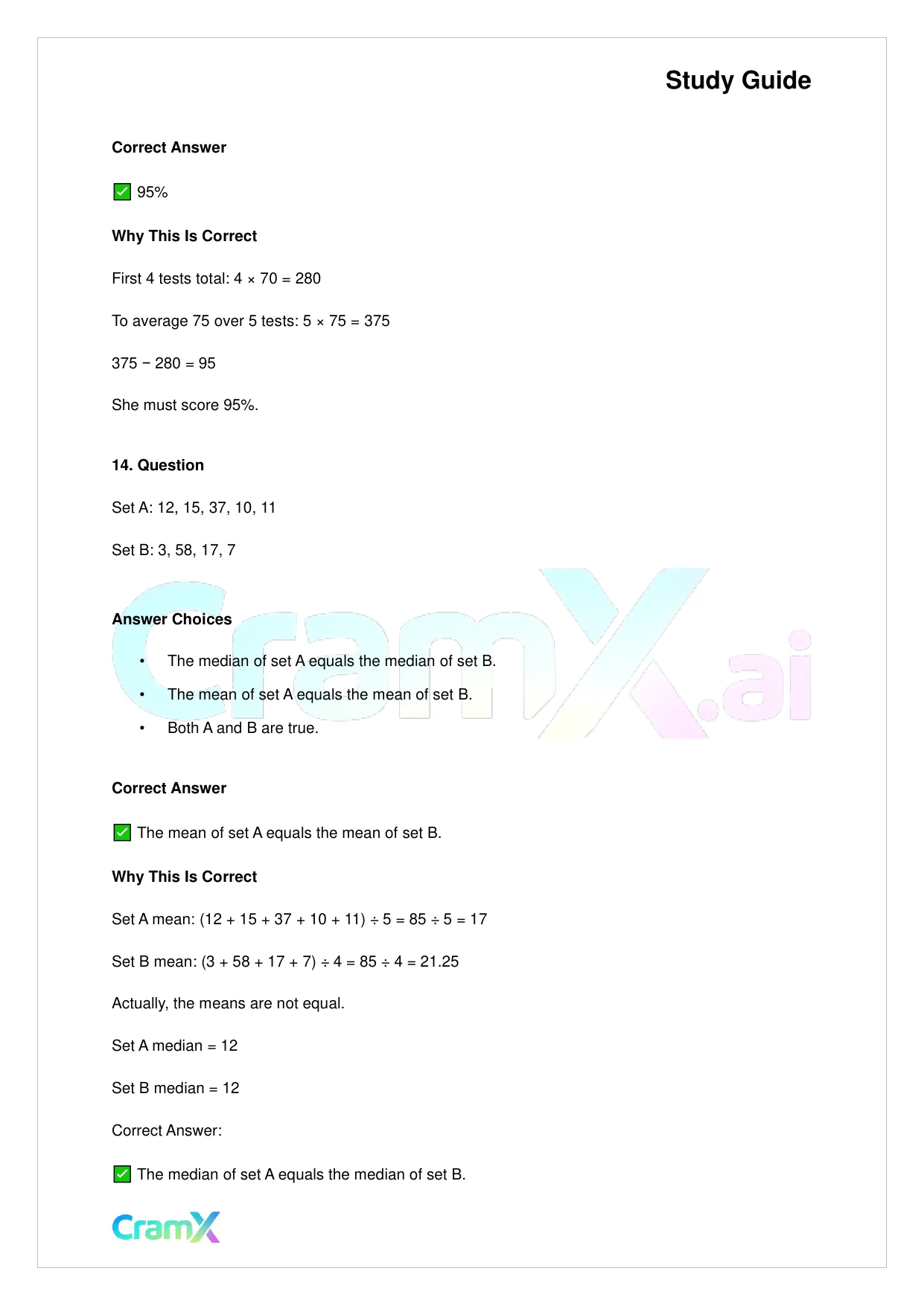 Basic Math and Pre-Algebra - Probabilities and Statistics - Page 3 preview image