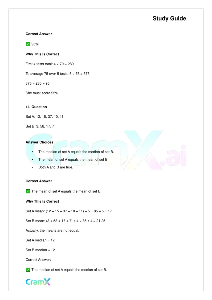 Basic Math and Pre-Algebra - Probabilities and Statistics, page 3