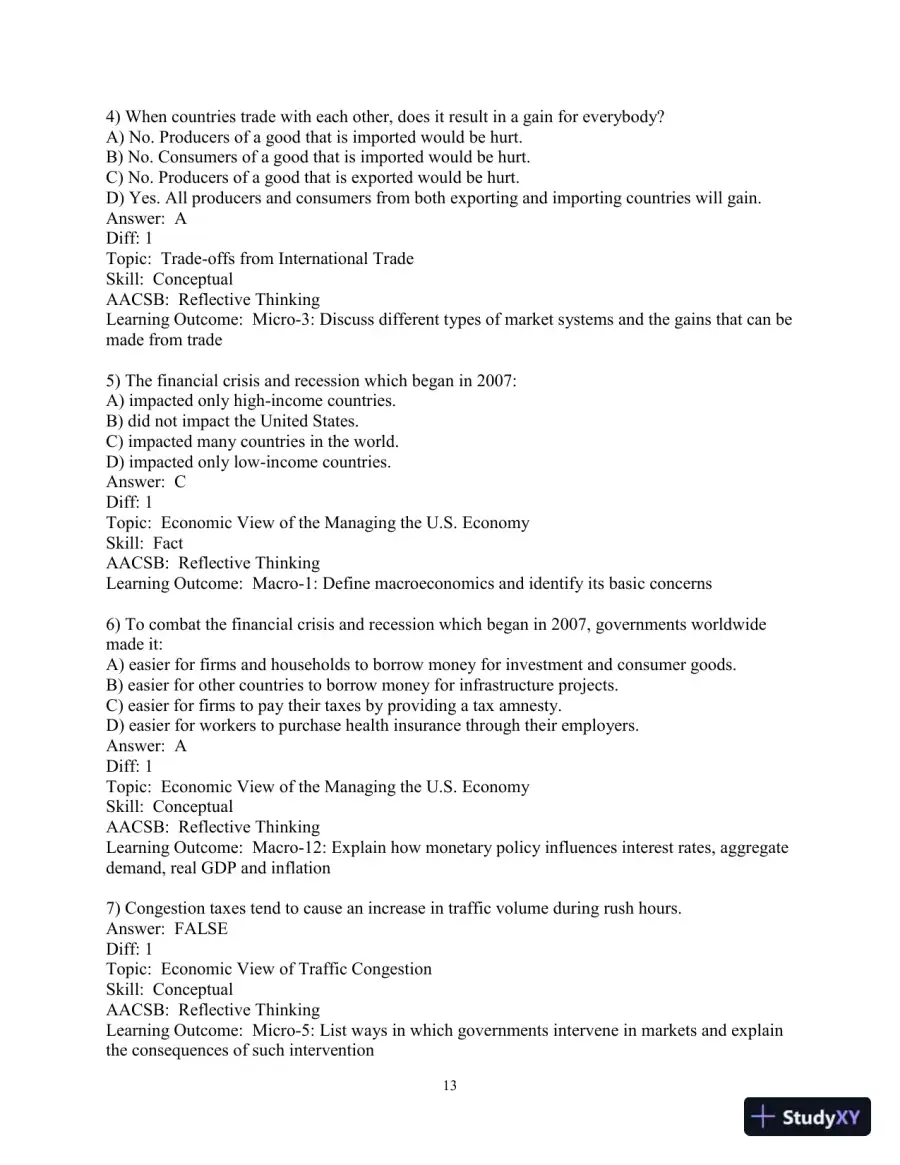 Test Bank for Survey of Economics: Principles, Applications, and Tools, 8th Edition, page 15