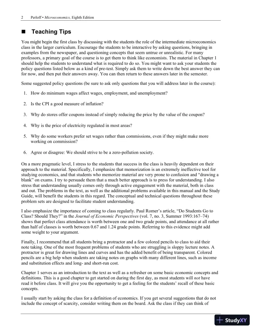 Solution Manual for Microeconomics, 8th Edition, page 5