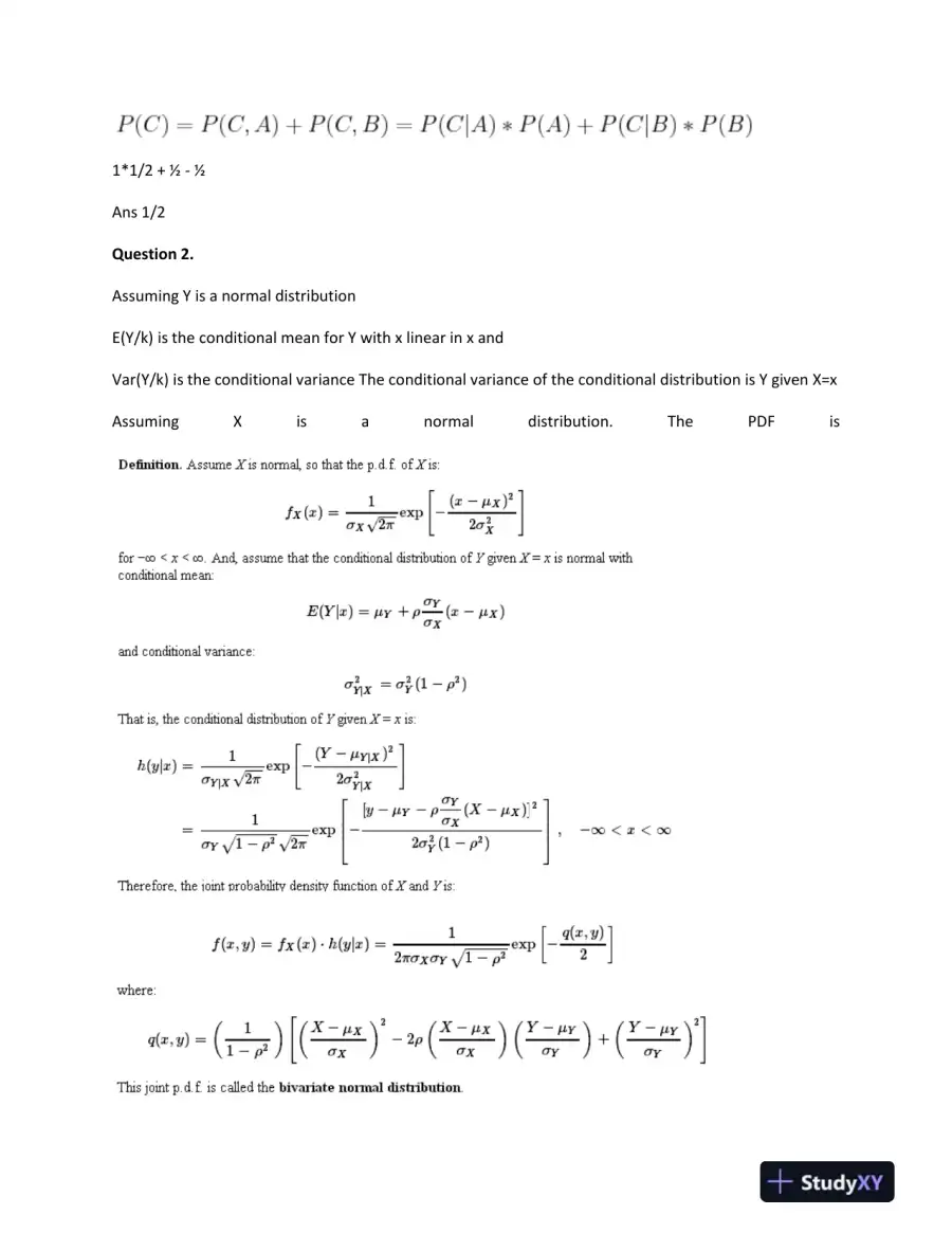 Advanced Probability and Statistical Distributions: A Comprehensive Assignment, page 3