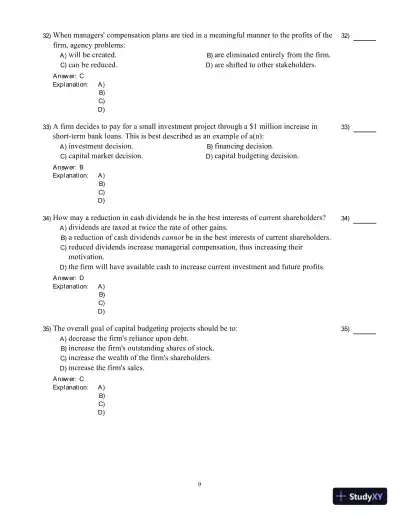 Fundamentals Of Corporate Finance, Sixth Canadian Edition Test Bank - Page 10 preview image