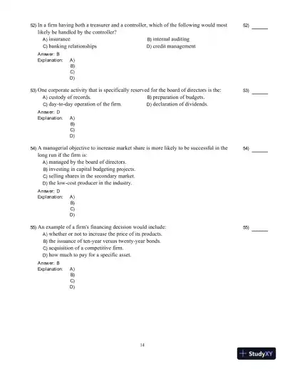 Fundamentals Of Corporate Finance, Sixth Canadian Edition Test Bank - Page 15 preview image