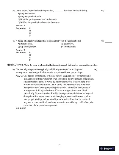 Fundamentals Of Corporate Finance, Sixth Canadian Edition Test Bank - Page 18 preview image