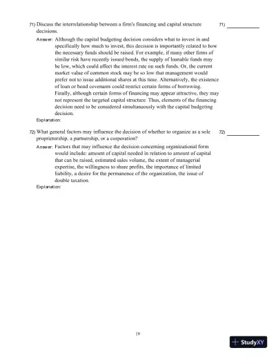 Fundamentals Of Corporate Finance, Sixth Canadian Edition Test Bank - Page 20 preview image