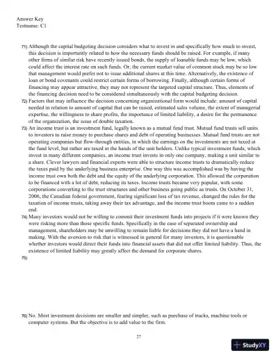 Fundamentals Of Corporate Finance, Sixth Canadian Edition Test Bank - Page 28 preview image