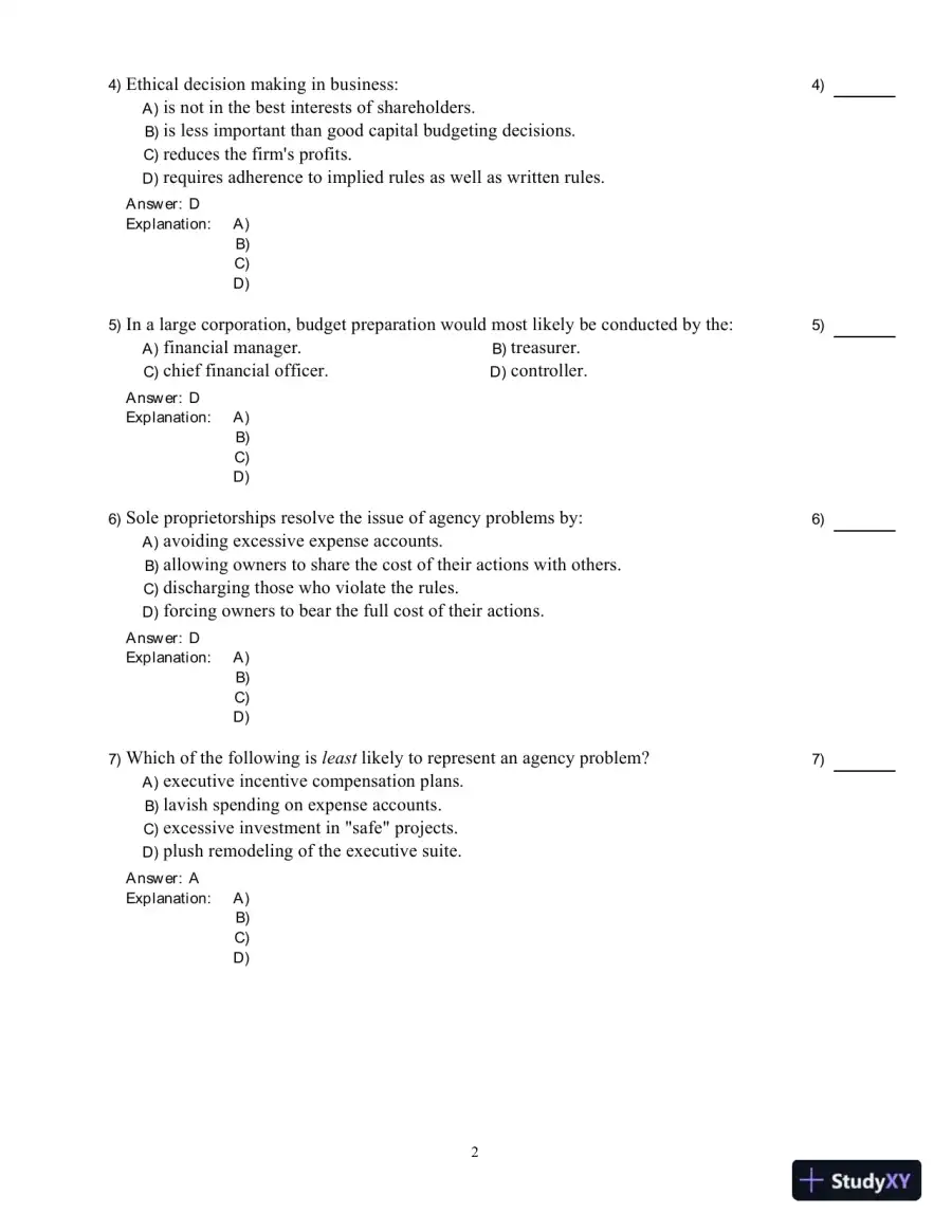 Fundamentals Of Corporate Finance, Sixth Canadian Edition Test Bank, page 3
