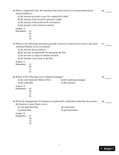 Fundamentals Of Corporate Finance, Sixth Canadian Edition Test Bank - Page 6 preview image