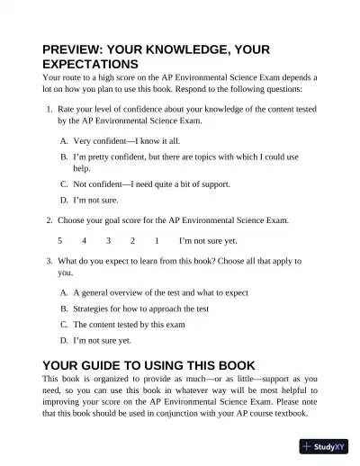 Princeton Review AP Environmental Science Prep, 1 : 3 Practice Tests + Complete Content Review (2023) - Page 18 preview image