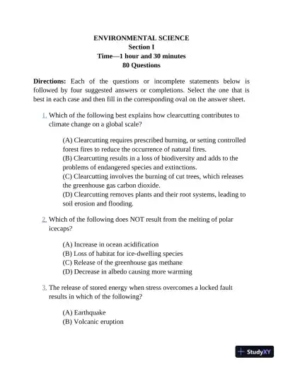 Princeton Review AP Environmental Science Prep, 1 : 3 Practice Tests + Complete Content Review (2023) - Page 28 preview image