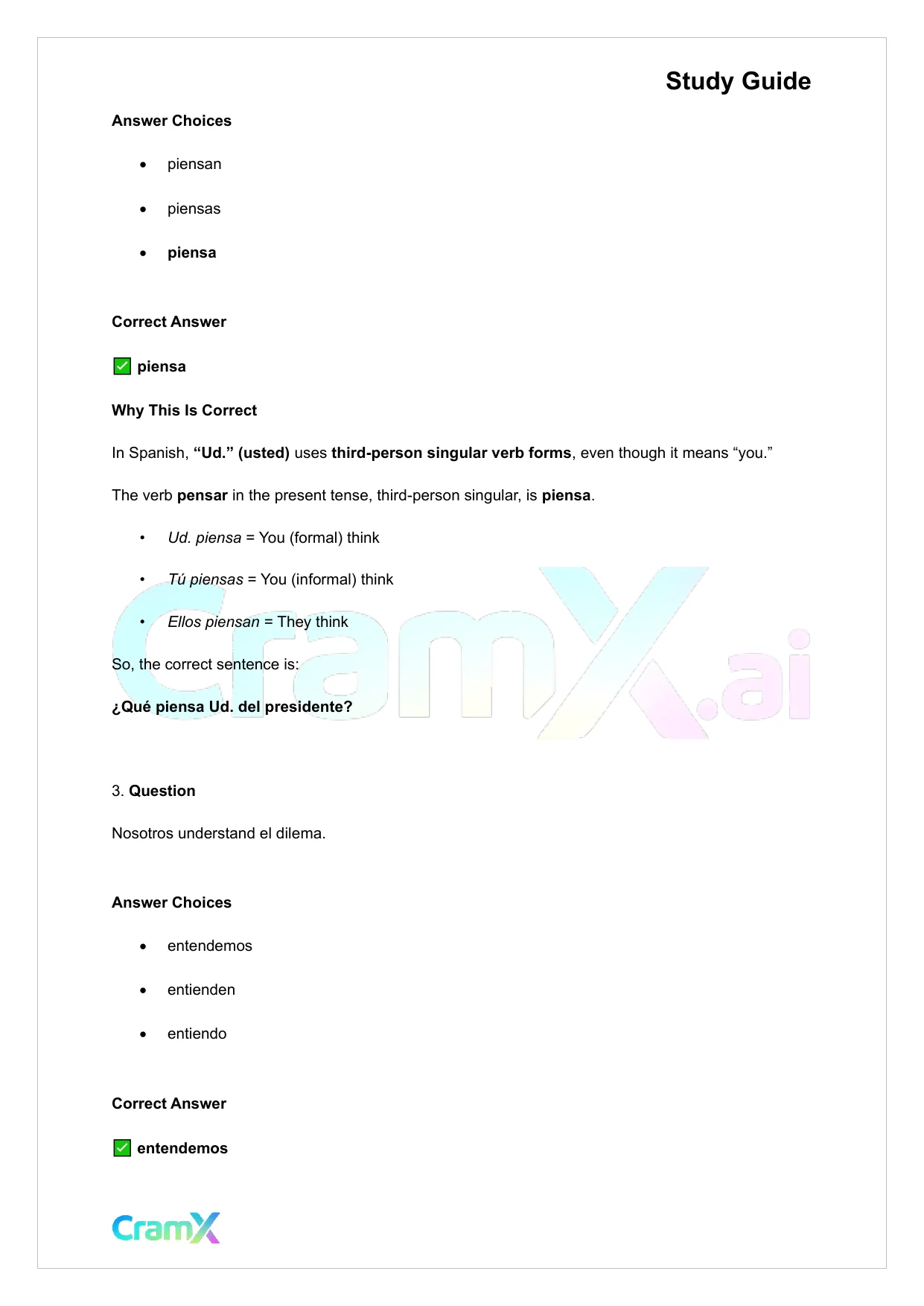 Spanish I - Irregular Verbs in the Present Tense - Page 2 preview image