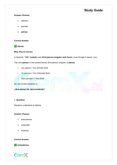 Spanish I - Irregular Verbs in the Present Tense - Page 2 preview image