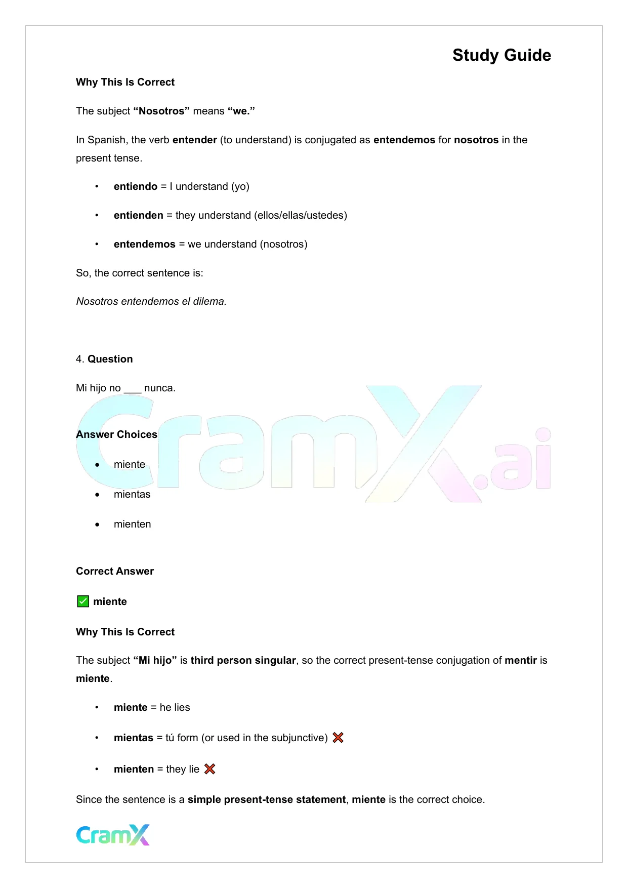 Spanish I - Irregular Verbs in the Present Tense - Page 3 preview image