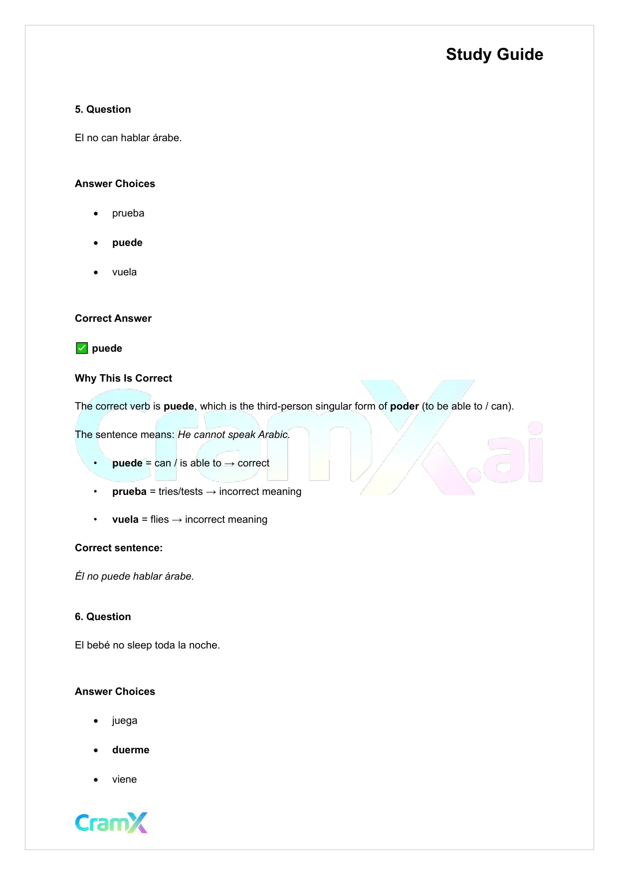 Spanish I - Irregular Verbs in the Present Tense - Page 4 preview image
