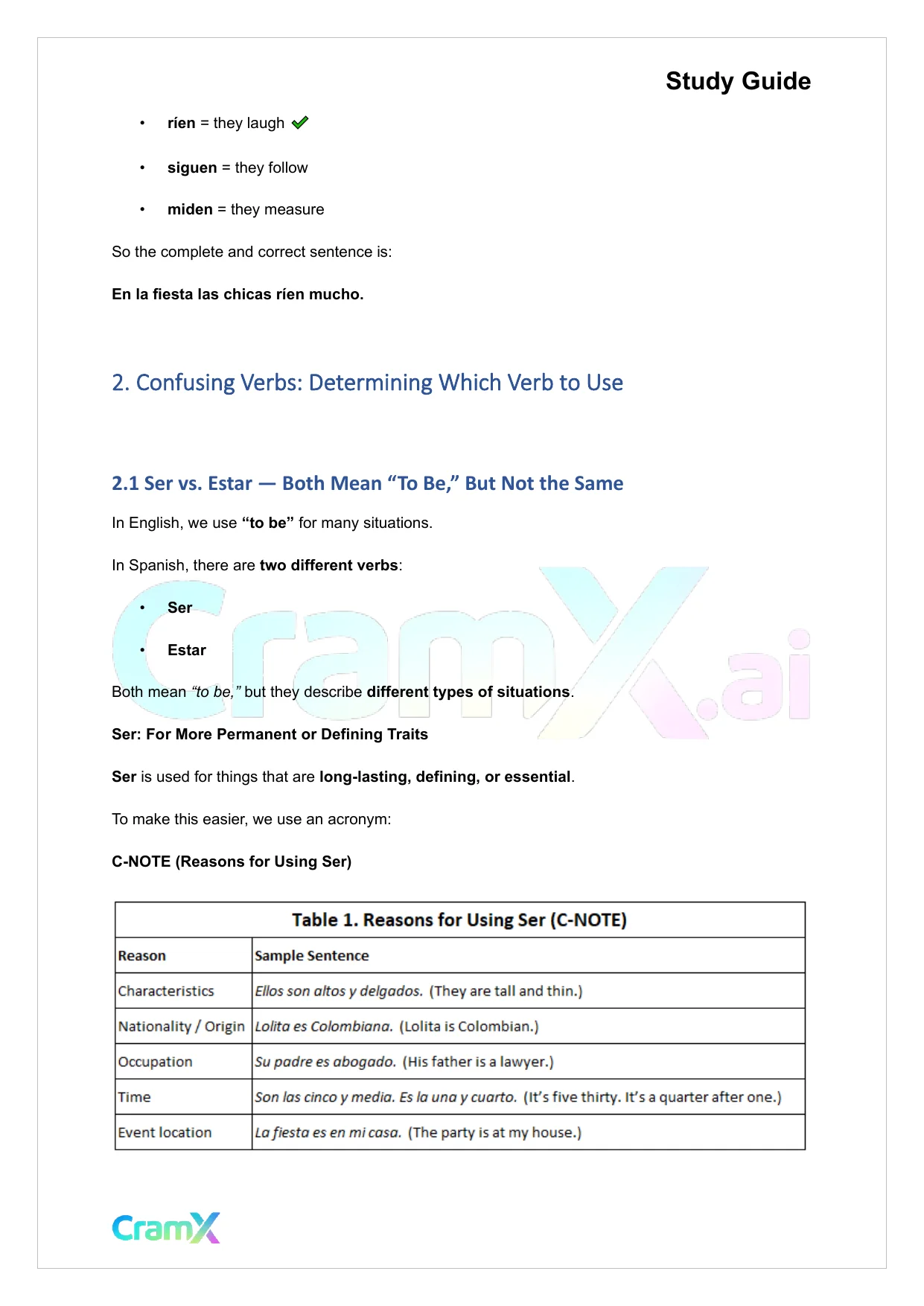 Spanish I - Irregular Verbs in the Present Tense - Page 6 preview image
