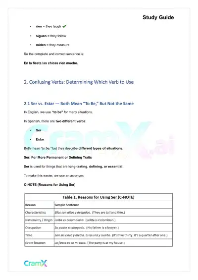 Spanish I - Irregular Verbs in the Present Tense - Page 6 preview image