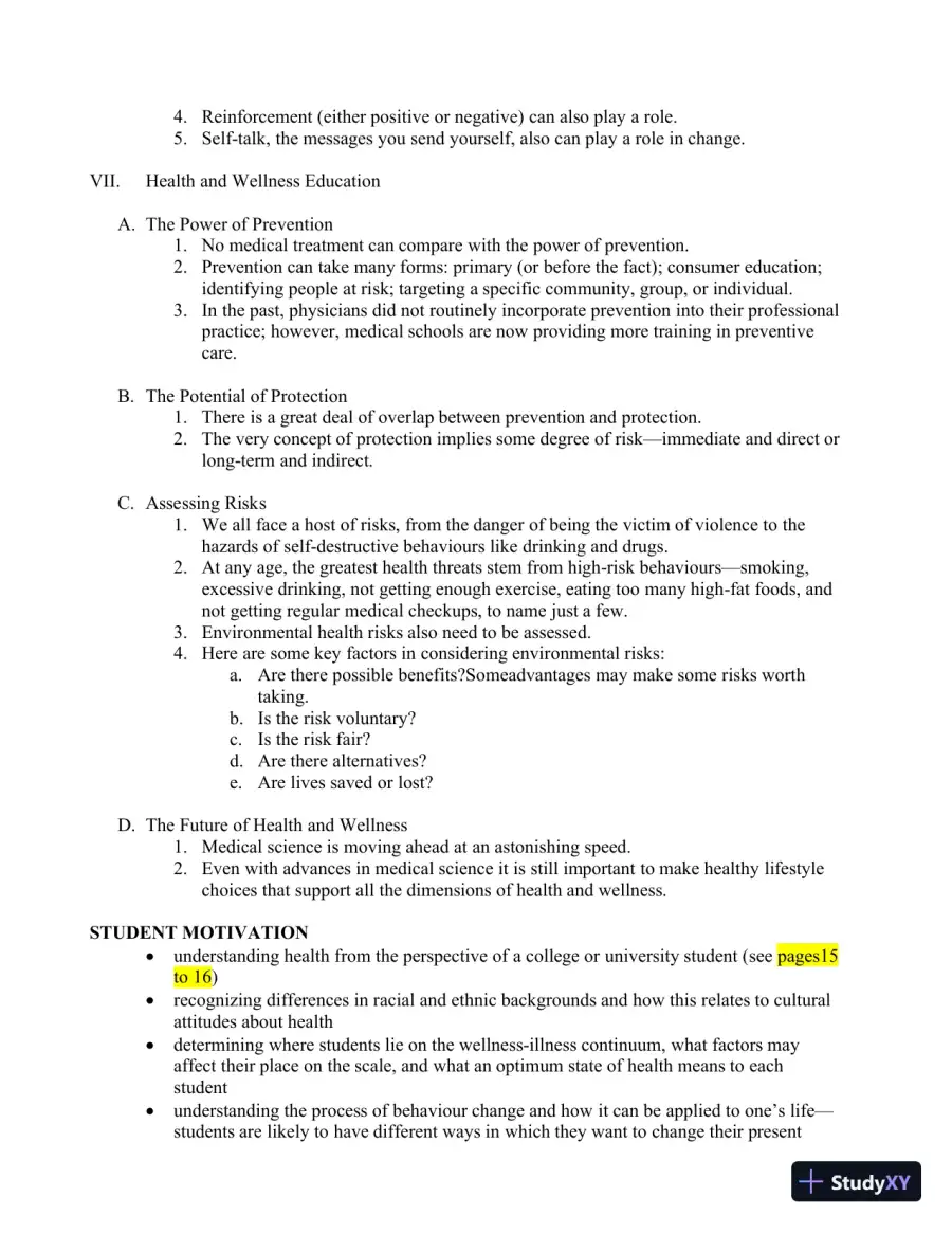 An Invitation To Health, Third Canadian Edition Lecture Notes, page 11