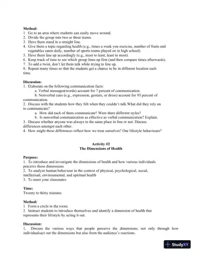 An Invitation To Health, Third Canadian Edition Lecture Notes - Page 14 preview image