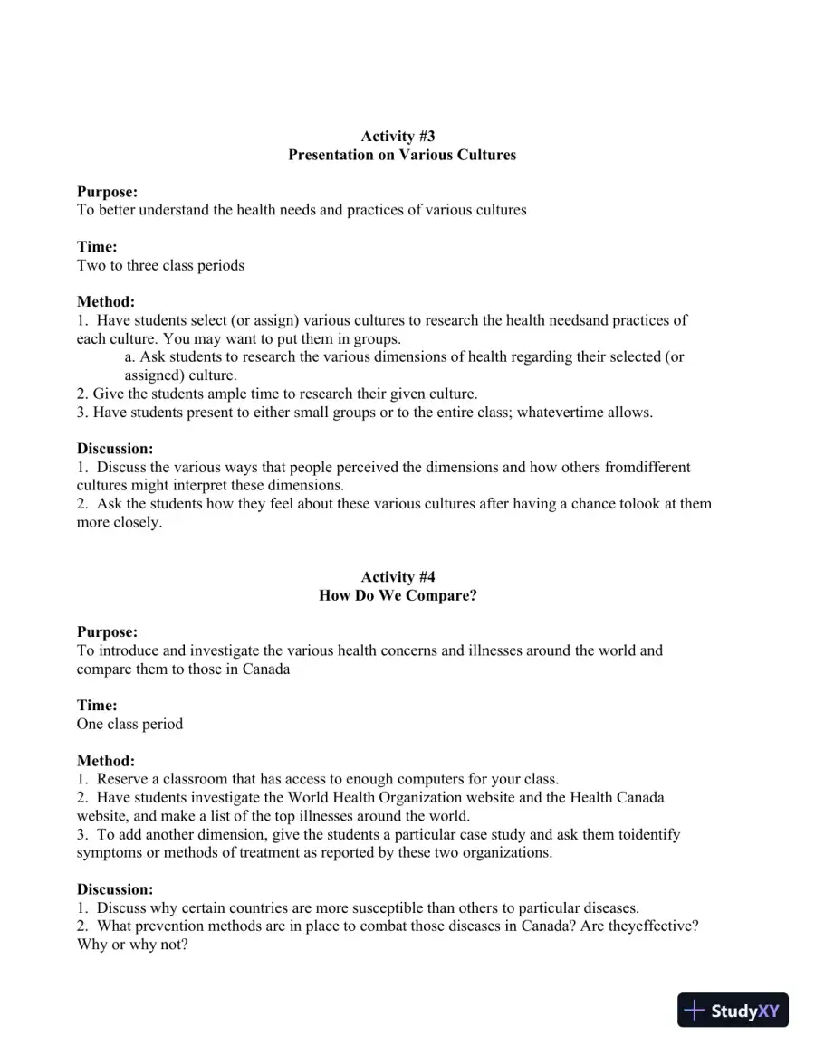 An Invitation To Health, Third Canadian Edition Lecture Notes, page 15