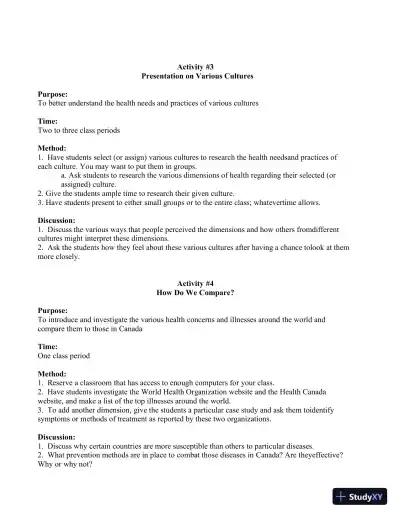 An Invitation To Health, Third Canadian Edition Lecture Notes - Page 15 preview image