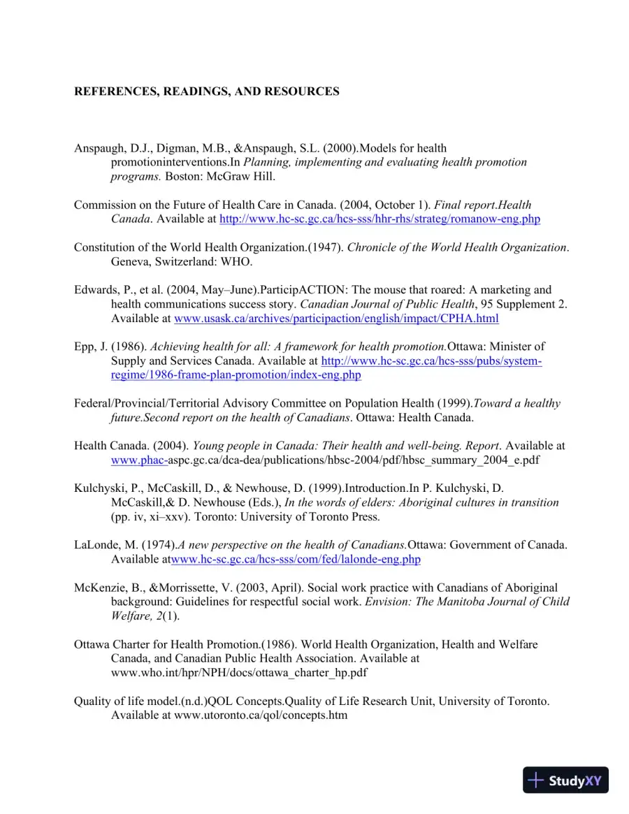 An Invitation To Health, Third Canadian Edition Lecture Notes, page 16