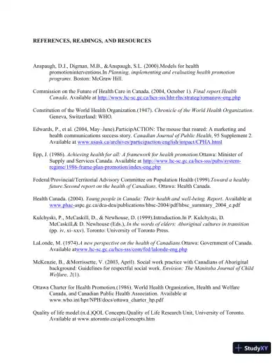 An Invitation To Health, Third Canadian Edition Lecture Notes - Page 16 preview image