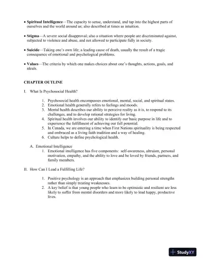 An Invitation To Health, Third Canadian Edition Lecture Notes - Page 30 preview image