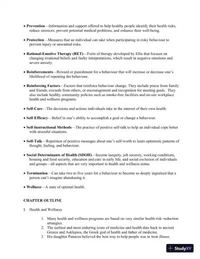 An Invitation To Health, Third Canadian Edition Lecture Notes - Page 4 preview image