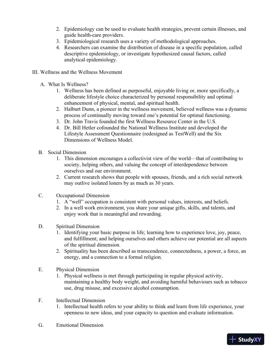 An Invitation To Health, Third Canadian Edition Lecture Notes, page 6