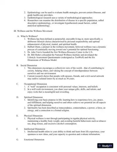 An Invitation To Health, Third Canadian Edition Lecture Notes - Page 6 preview image