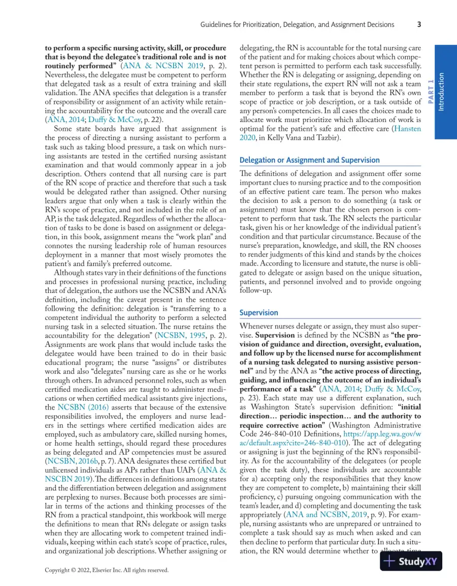 Prioritization, Delegation, and Assignment: Practice Exercises for the NCLEX-RN® Examination (2021), page 14