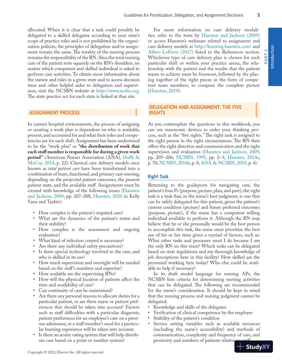 Prioritization, Delegation, and Assignment: Practice Exercises for the NCLEX-RN® Examination (2021), page 16
