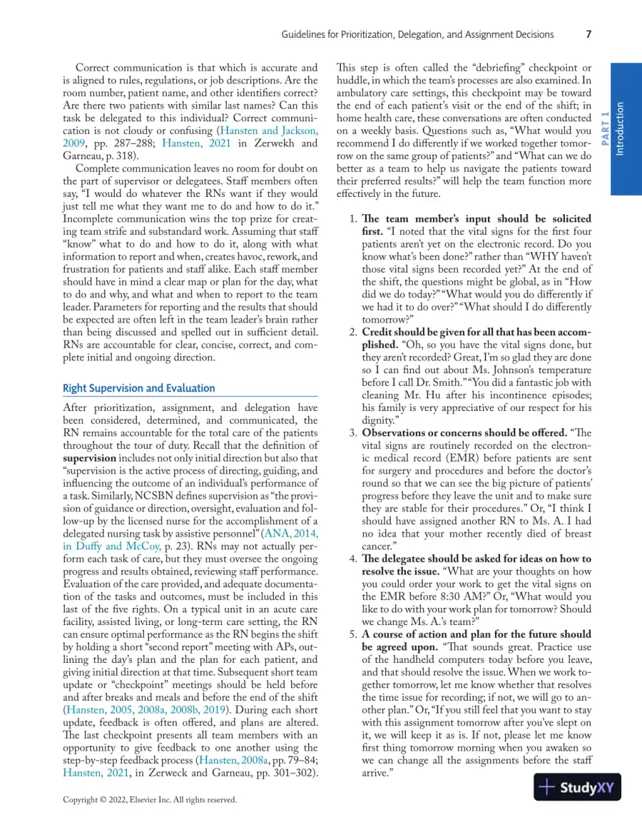 Prioritization, Delegation, and Assignment: Practice Exercises for the NCLEX-RN® Examination (2021), page 18