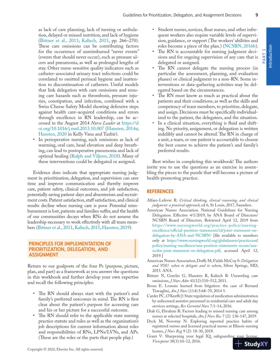 Prioritization, Delegation, and Assignment: Practice Exercises for the NCLEX-RN® Examination (2021), page 20
